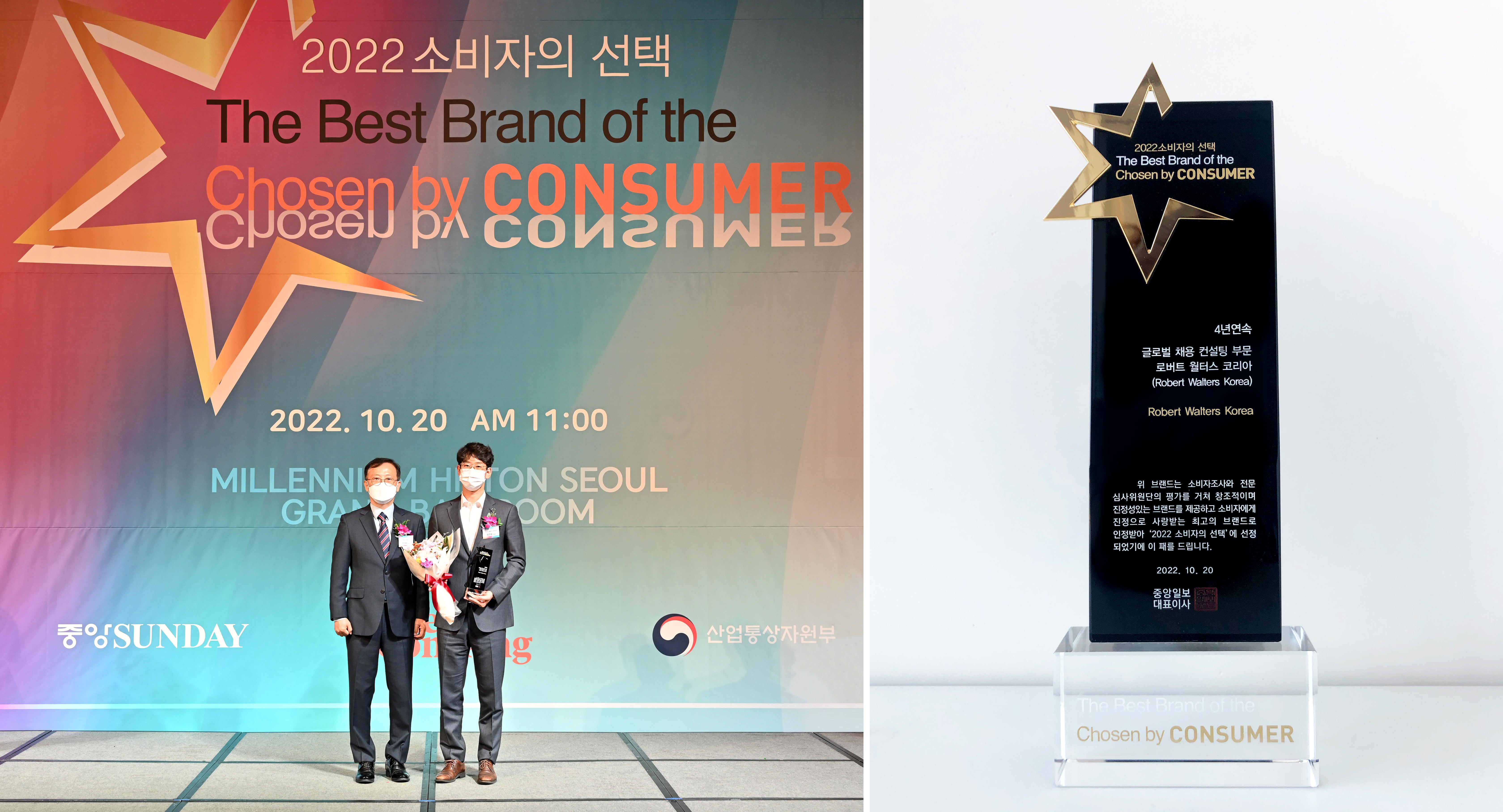 Robert Walters Korea Won the Consumer Choice Award 2021