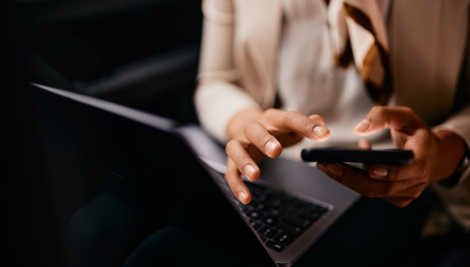 woman using mobile phone